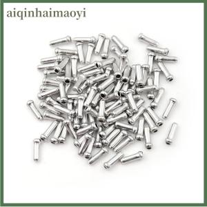 aiqinhaimaoyi 100pcs Aluminum Bicycle Brake Shifter Inner Cable Tip Wire End Caps Crimp