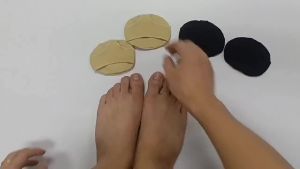 [Free Shipping] Double-hole forefoot pad half-size pad ultra-soft silicone forefoot pad anti-slip pain-relief foot pad foot protector forefoot pad high-heel insole