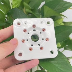 5PCS Ổ cắm ống gốm 7Pin Ổ cắm ống máy tính bảng GZC7-C cho bộ khuếch đại ống chân không 6C33 FU19 FU29 FU30 FU32 829B 3C33