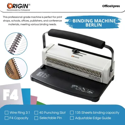 Mesin Jilid F4 40 lobang Spiral Kawat Berlin - Mesin penjilid - wirebind - wire comb - spiral kawat