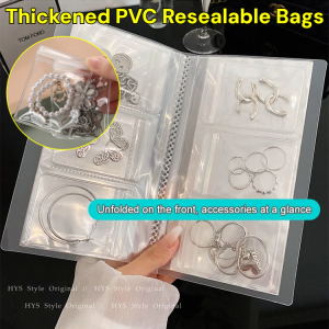 Thickened PVC Resealable Bags for Jewelry Waterproof Transparent Zipper Pouch Anti-Oxidation Dustproof Sealed Bags