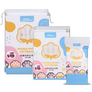 Make-Up Cotton 100% Cottons Facial Cleansing Cotton Disposable 100% Cotton Pads 1Bag/100 sheet