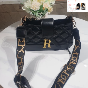 Túi Đeo vai chữ R - Túi đeo chéo in họa tiết trám đẹp size 23. Mộc Nhi - Túi Xách Nữ