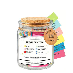 New Bible Verses In A Jar Expresses Emotions And Feelings Glass Prayer Jar With Colored Bible Verses Christian Gift