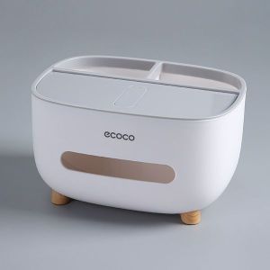 [ECOCO] Hộp Đựng Giấy Để Bàn Có Giá Để Điện Thoại - Hôp Để Giấy Ăn Các Loại Phòng Khách Nhà Bếp Đa Năng Chính Hãng