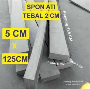 SPON ATI TEBAL 2 CM WARNA HITAM LEBAR 5 CM X PANJANG 125 CM