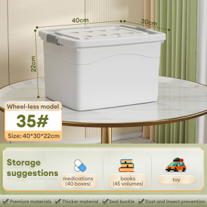 NEST Stackable Storage Box With Wheels Plastic Storage Box Organizer For Clothes Large Capacity Container With Lid