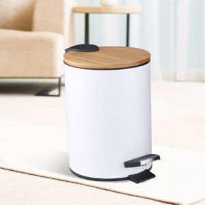 Wooden trash bin Nordic minimalist large capacity trash bin living room bedroom High trash can