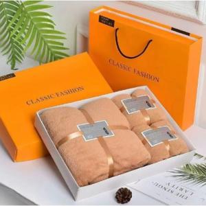 Towel set 3in1 Microfiber Coral Velvet Towel Quick Drying for Body Water Absorption Towels With Gift