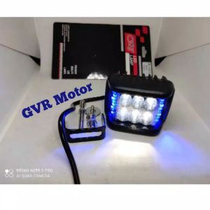 Lampu tembak sorot LED CWL 6 mata cr7 plus strobo flash buat semua Motor Universal