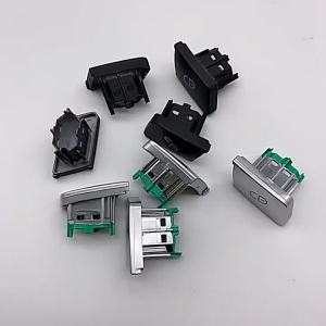 ปุ่มเปิดประตูโครเมียมเงินดำสำหรับ Benz C GLK E GLE Class C204 GLK204 W204 W212 W207 W166