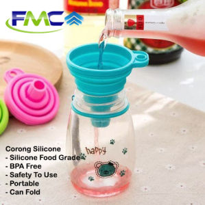 Corong Air Minyak Silikon Lipat Portable Fleksibel Per 3pcs Praktis Mudah Digantung Warna Biru Hijau Pink Kuat Anti Tumpah Kecap Sambal Bumbu