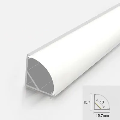 【HOT】 Top Corner Triangle 45° Aluminum Profile Linear Lamp Free Opening Bedside Cabinet Surface Mount Sector Hard Bar