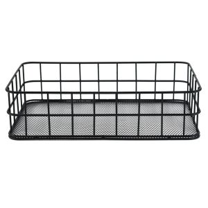 Wrought Iron Mesh Storage Basket Stylish Desktop Organizer for Cosmetics and Household Supplies Storage Container for Use