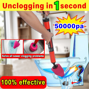 [Unclogging in 10 second] toilet pump 360°rotation 300% strong air pressure Its never clogged again high pressure toilet plunger toilet pipe plunger sewer unclogger pipe plunger drain clog remover toilet dredge plunger