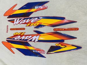 Bộ tem decal dán xe máy honda wave thái 110 đời 2000 màu đỏ siêu đẹp