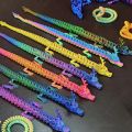 [CÓ PHÁT SÁNG] Đồ chơi rồng in 3D Đồ trang trí rồng mô phỏng nhiều màu Mô hình con rắn in sắc nét. 