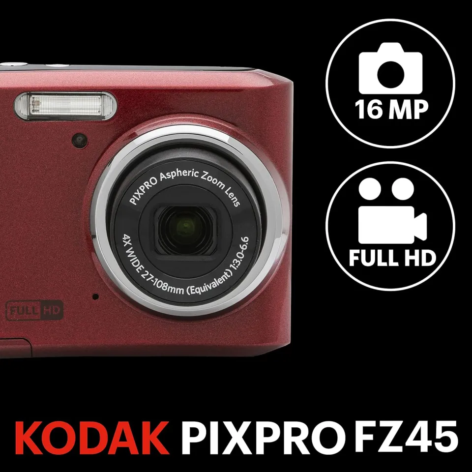 Kodak PIXPRO FZ45 Compact Digital Camera 4X Optical Zoom 27mm Wide