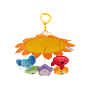 Safe Infant Activity Hanger With Cartoon Animal Hanging Toy with Gentle Bells for Visual and Auditory Stimulation