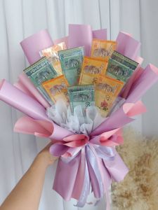 Cash Money Bouquet Gift for Mom Mum Mother Dad Father Day Birthday Flower | TTEEN GIFT
