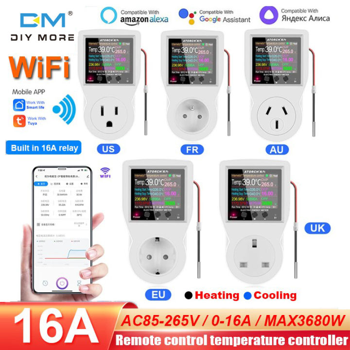 diymore Electricity Usage Monitor Plug Power Watt Voltage Amps Meter