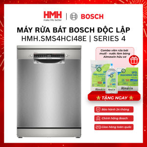 Máy Rửa Chén Độc Lập 14 Bộ Bosch HMH.SMS4HCI48E Series 4 Home Connect Chính Hãng - Bảo Hành 36 Tháng