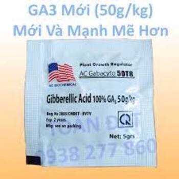 Kích thích sinh trưởng  GA3 50g/kg - Gibberellic Acid 100%, tăng thêm thành phần, mạnh hơn - mới hơn