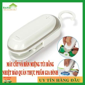 Máy cắt và hàn miệng túi bằng nhiệt bảo quản thực phẩm gia đình "BAHAMAR" có thể sử dụng thuận tiện để cắt và dán tất cả các loại túi đựng bánh kẹo thực phẩm thuốc men sẽ giữ độ tươi ngon của thực phẩm