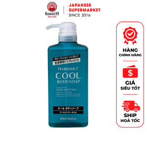 SỮA TẮM NAM PHARMAACT COOL NHẬT BẢN (HƯƠNG BẠC HÀ - CHAI 550ML)