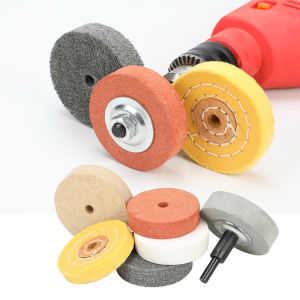 SI FANG 5Pcs 75mm 3inch Polishing Buffing Wheels Kit (Medium Yellow Cotton and Fine White Cloth Buffing Wheel Grinding Stone Grinding Wheel Fiber Polishing Wheel)- for Mini Bench Buffer/Small Bench Grinder Non-metal and Metal Grinding