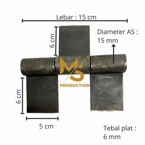Engsel Bak Besi - Engsel Bak Truk - Lebar Total 15 cm