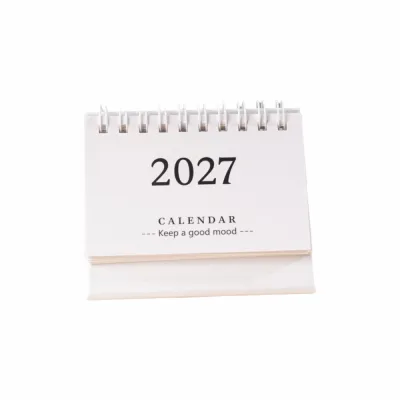 BAIFAQIAN Coil 2027 Desk Calendar Standing Mini Monthly Planner Gifts Standing Calendar Home Office