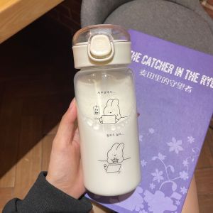 EQUITY 520ml Plastic Sippy Cup with Straws Spill Proof Beverage Cups Cute Portable Sport Tea Cup Toddlers