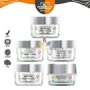 IndoGlow&Beauty MS Glow Whitening Night Cream - WhiteCellDNA Night Cream - Acne Night Cream - Luminous Whitening Night Cream - Ultimate Night Cream - Krim Malam