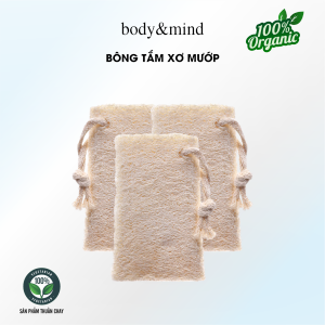 Bông Tắm Xơ Mướp Giúp Làm Sạch Tế Bào Da Chết 100% Thiên Nhiên Body&Mind