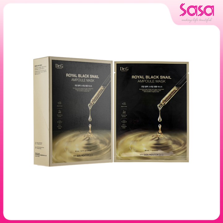 Dr.G Royal Black Snail FACIAL Mask 10pcs [DrG/DR G]