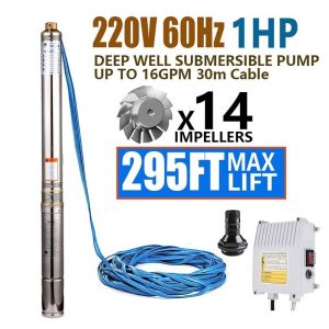 4" Robust Stainless Steel Deep Well Submersible Pump 220V for Home Supply & Industrial Irrigation