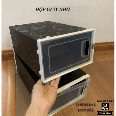 Combo 6 Hộp Giày Nắp Nhựa Cứng Lỗ Thông Hơi Thoáng Khí Tủ Kệ Đựng Giày Dép Lắp Ráp Thông Minh