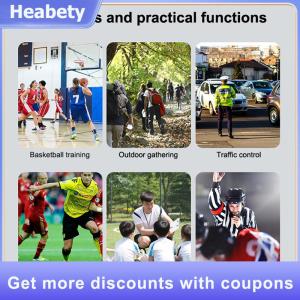 【Heabety】 Professional Soccer Referee Whistles Big Sound Gold Silver Football Whistles Seedless Plastic Emergency Basketball Whistle