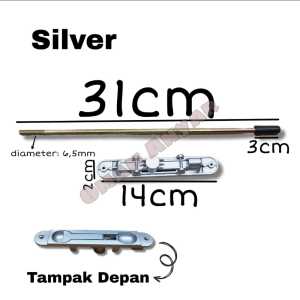 Grendel Tanam Pintu Aluminium Alumunium Flush Bolt Dekson FB508