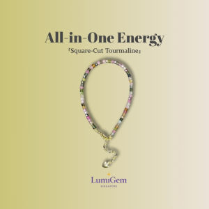 LumiGem Prism Path Tourmaline Bracelet– Square-Cut Tourmaline Adjustable Chain