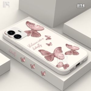 (Lokal Ready) Casing hp Realme C53 C51 C55 C33 C30 C31 C30S C35 Realme10 9i 8i 7i 5i 6i C2 C21Y C11 2021 C20 C25Y C17 C3 C12 C15 Tepi Lurus Fantasy Motif Kupu-Kupu Samping Soft Case