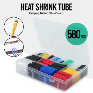 Selongsong Kabel Selang 580pcs Cable Heat Shrink Tube Isolasi Bakar E001-M011