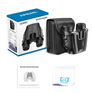 【นำเข้าจากเยอรมนี】 2025 ใหม่ขายร้อนใหม่กระเป๋า 10X25 กล้องส่องทางไกลออปติคัลทั้งหมดมินิแบบพกพาความละเอียดสูงฟิล์มสีเขียวกล้องโทรทรรศน์แสงน้อย