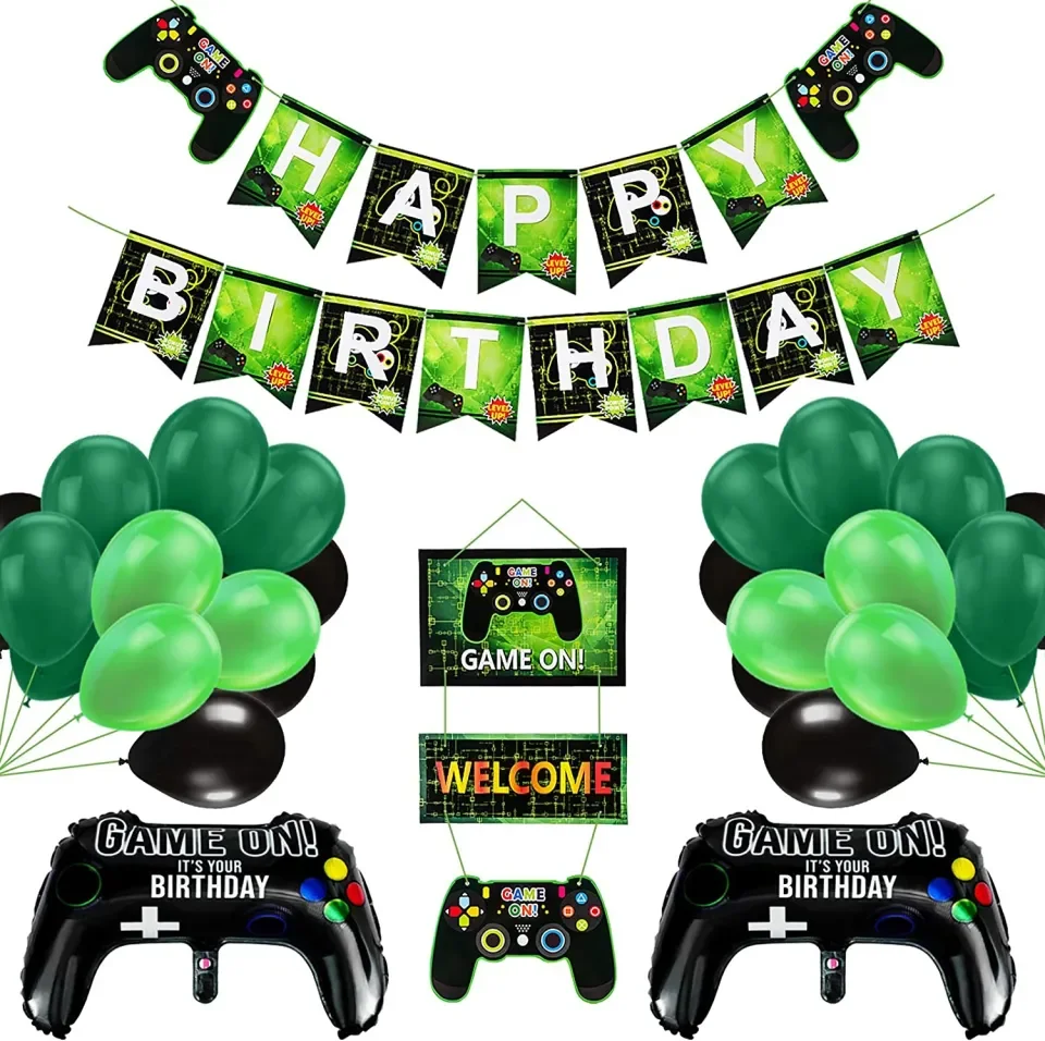 Birthday Decorations for Boys, Video Game Birthday Banners for Boys, Gaming  Party Decoration, HAPPY BIRTHDAY GAME ON WELCOME Hanging Game Theme for  Boys & Men | Lazada