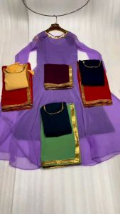 GEORGETTE LONG GOWN WTH DUPATTA READY STOCK
