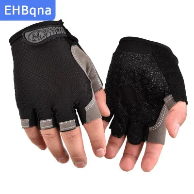 [COD] EHBqna SPORTS ถุงมือครึ่งนิ้วถุงมือเล่นฟิตเนสยิมกันลื่นสำหรับผู้หญิงผู้ชายถุงมือแผ่นเจลถุงมือถุงมือถุงมือถุงมือถุงมือถุงมือปั่นจักรยาน