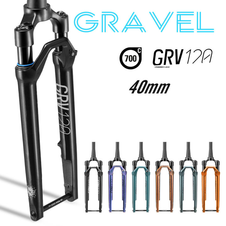 Lexon 700C Suspension Gravel Fork 40mm E-Gravel Bicycle Front Fork Travel E-Bike Ready Road Suspension Fork 12×100MM