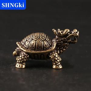 SHNGki 3D Brass Rồng Rùa Đúc Bức Tượng Mini Động Vật Kim Loại Bức Tượng Trang Trí Nội Thất Máy Tính Để Bàn Thủ Công Điêu Khắc Cảnh Quan Trang Trí Quà Tặng