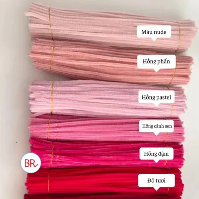 [ HÀNG DÀY ] Set 100 Dây kẽm nhung màu pastel Tặng Kèm Đèn kẽm dày loại 1 làm đồ trang trí handmade 02000 ngọc thịnh 68